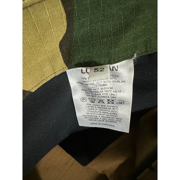 LU'U DAN Camoflage print cotton cordura Straight-Leg Jeans sz 52 green NWOT $335 - Picture 4 of 7
